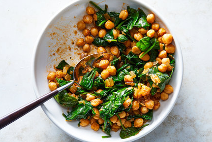 Revithia Me Spanaki Recipe